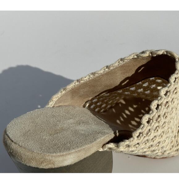 Rachel Comey Reina Woven Crochet Natural Cotton Bully Mules Clogs Size 8 $475 - Picture 7 of 16